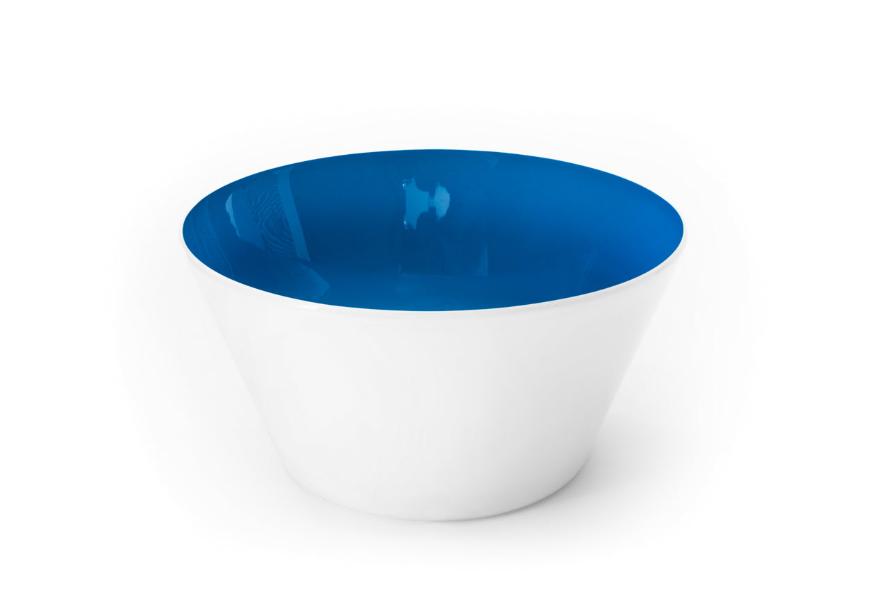 Aquamarine blue glass bowl handblown in the USA from Serve Kindness