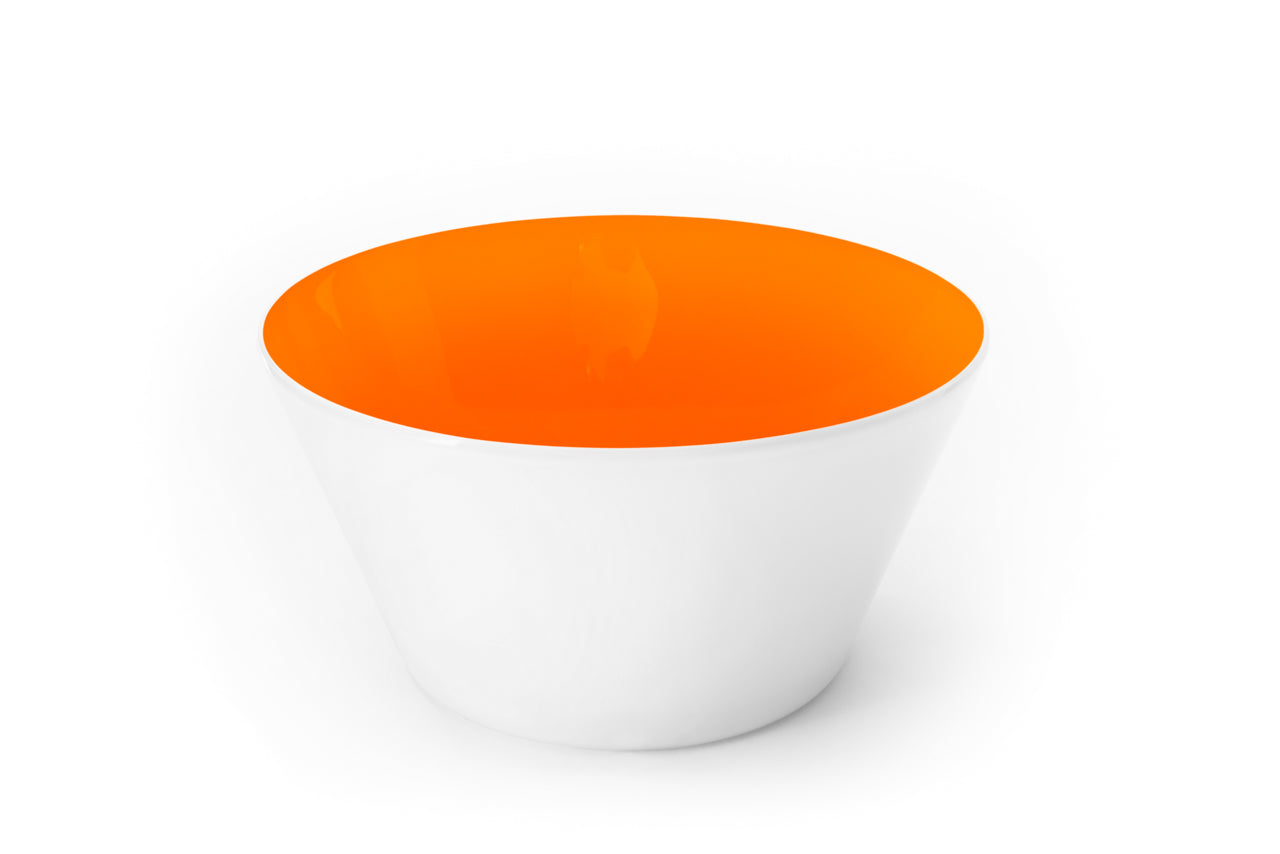 Orange handblown glass bowl. Made in the USA from Serve Kindness.