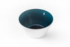 A steel blue handblown glass bowl. Made in the USA from Serve Kindness.
