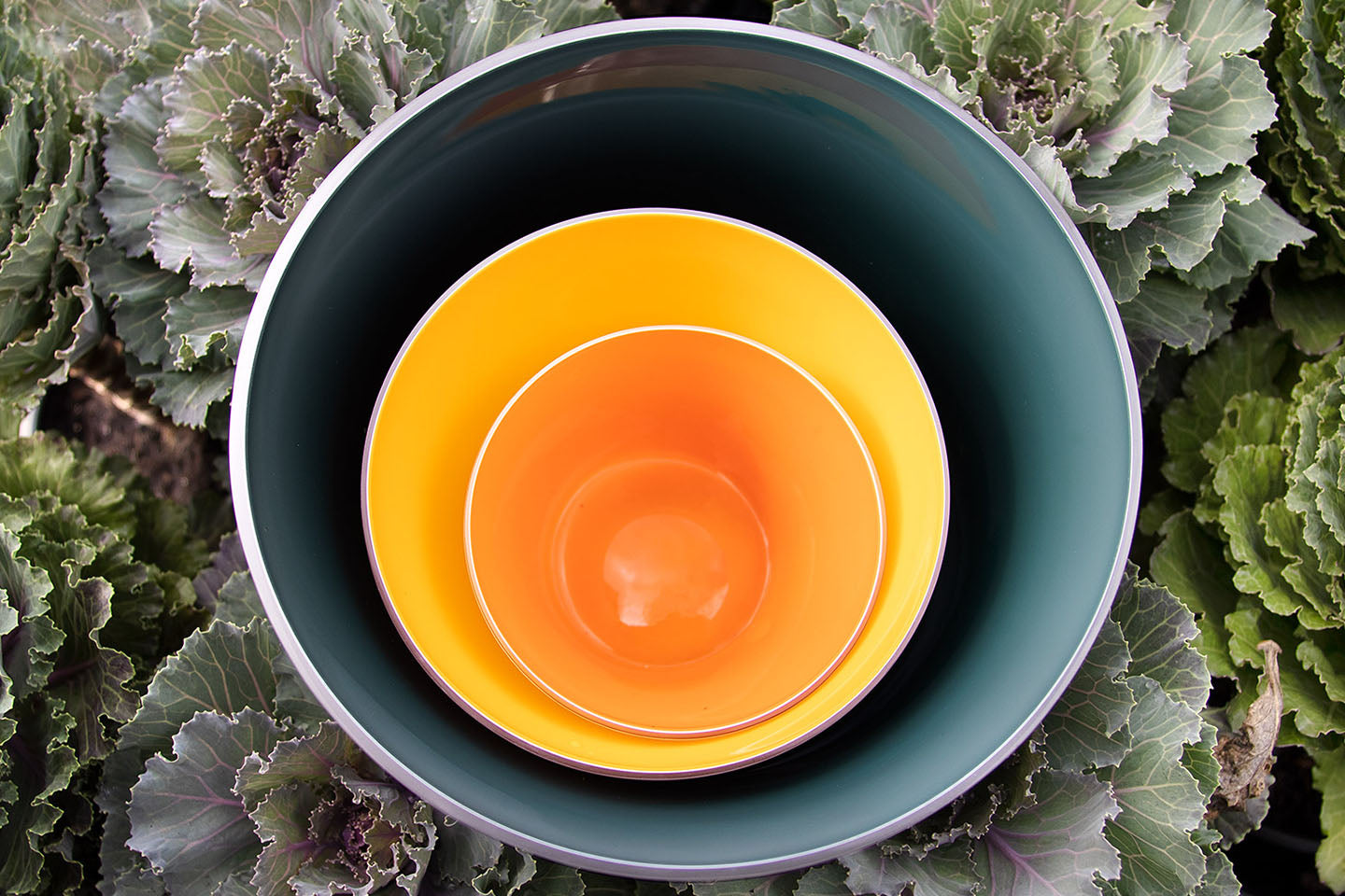 Nested set of handblown glass bowls | Serve Kindness