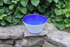 Cobalt blue glass bowl with white glass exterior. Handblown in USA from Serve Kindness.