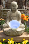 Cornflower blue glass bowl handblown in the USA from Serve Kindness.