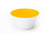 Golden yellow glass bowl handblown in the USA from Serve Kindness