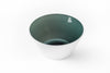 A Smoke colored handblown glass bowl that is grey green in color. Made in the USA from Serve Kindness.