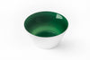 Emerald green glass bowl handblown in the USA from Serve Kindness.