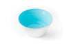 A turquoise blue handblown glass bowl. Made in the USA from Serve Kindness.